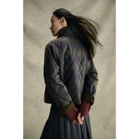 Olive/Classic Barbour Womens Tartan Reimagined Icons Tartan Quilt  LS3