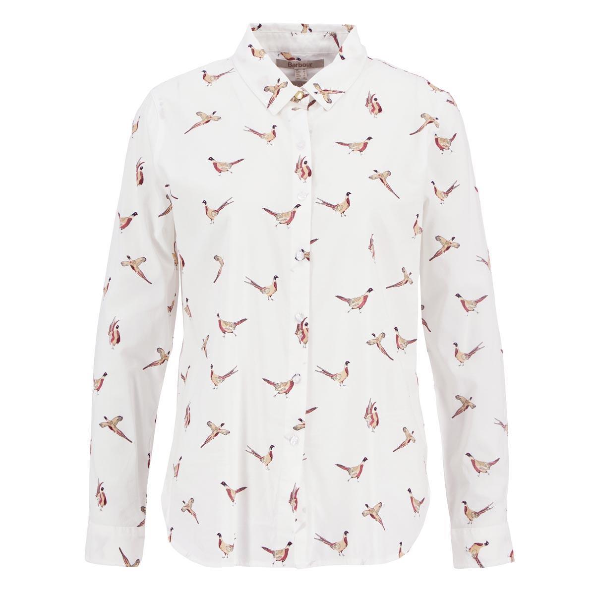 Pheasant Print Barbour Womens Safari Shirt