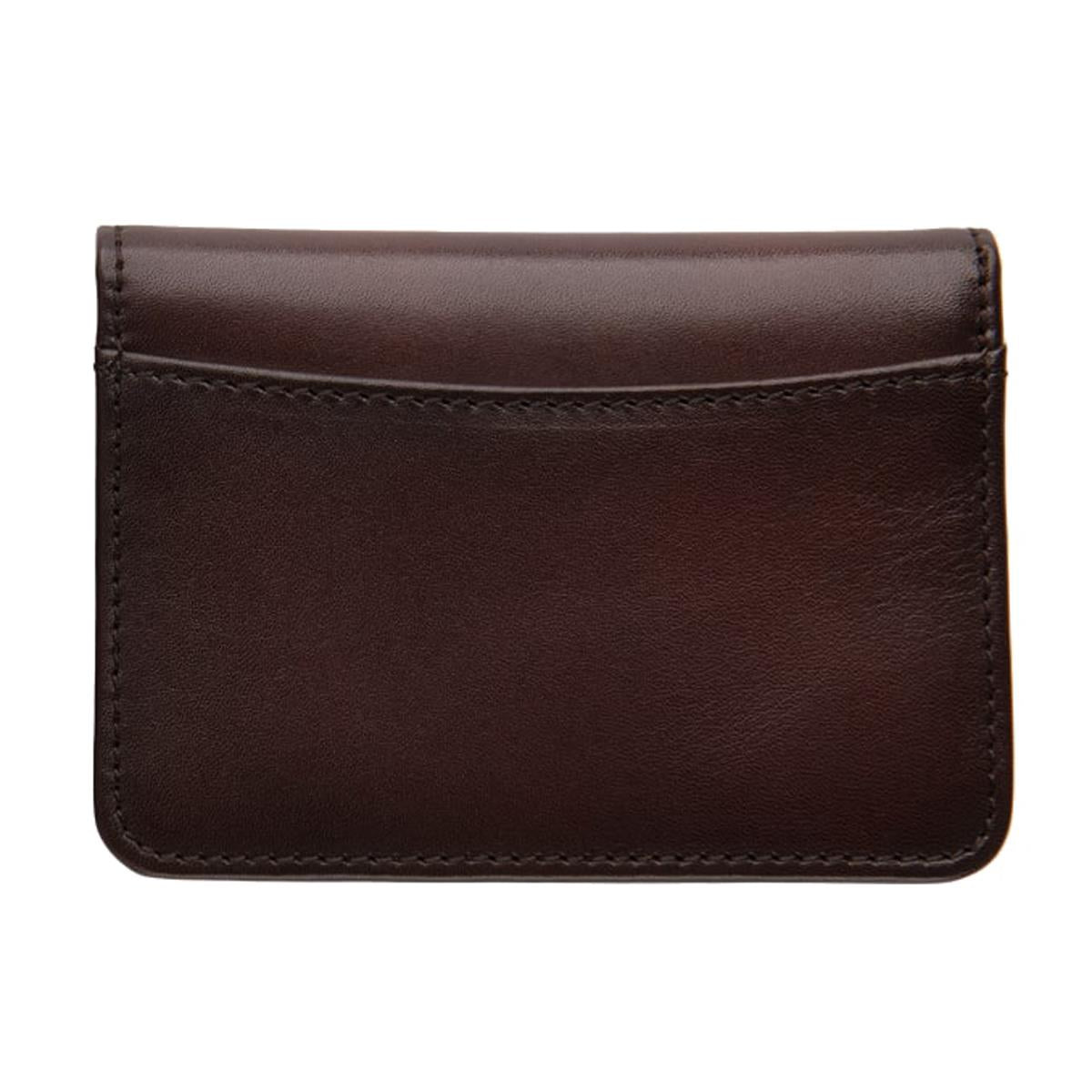 Dark Brown Calf Leather Loake Fenchurch Card Holder Back