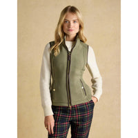 Light Green Joules Womens Heritage Fleece Gilet On Model