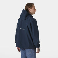 navy Helly Hansen Mens Sandoy Rain Jacket back