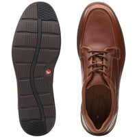 Dark Tan Leather Clarks Mens Un Abode Ease Shoe Sole