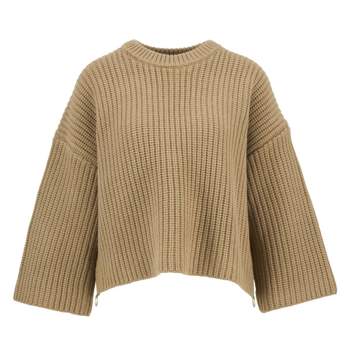 Military Brown Barbour Lilian Knitted Jumper