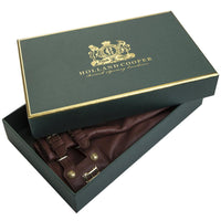 Chocolate Holland Cooper Womens Monogram Leather Gloves