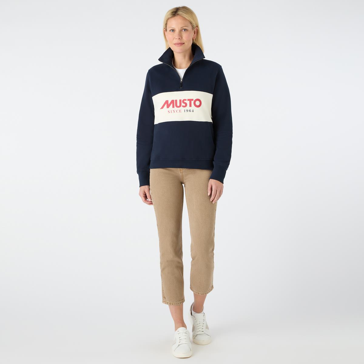 Musto Womens Classic Musto Half Zip Sweat Navy