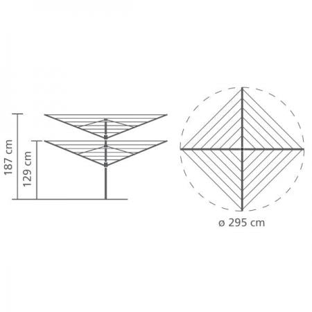 Brabantia Rotary Airer 60m Lift-O-Matic Special Offer