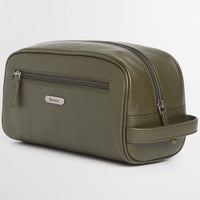 Barbour Mens Brunton Leather Washbag