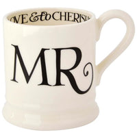 Emma Bridgewater Black Toast MR and MR Set Of 2 Half Pint Mugs Boxed Single Mug