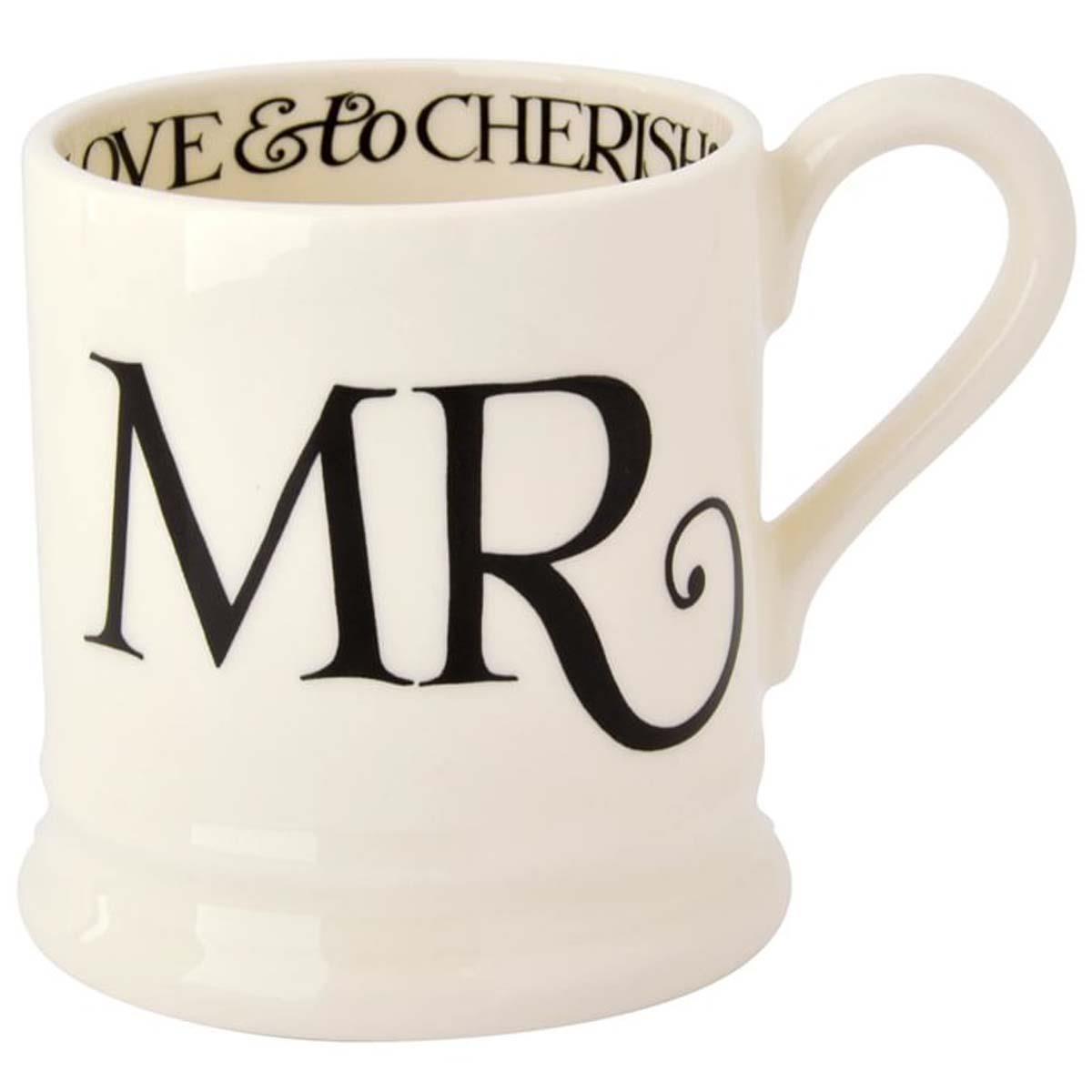 Emma Bridgewater Black Toast MR and MR Set Of 2 Half Pint Mugs Boxed Single Mug