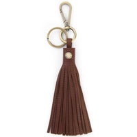 Brown Barbour Tassle Leather Bag Charm