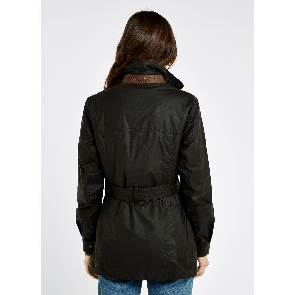Verdigris Dubarry Womens Gandon Wax Jacket Back