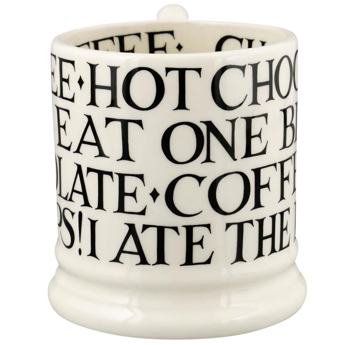 Emma Bridgewater Black Toast Half Pint Mug FRONT