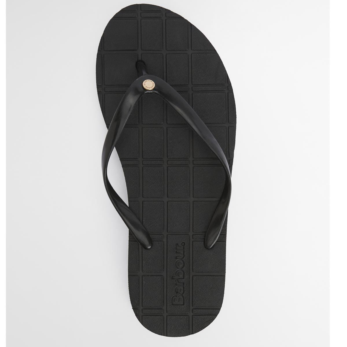 Black Barbour Tilda Toe Post Sandal TOP