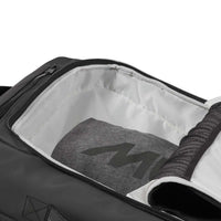 Black Musto 40L Wheeled Backpack inside