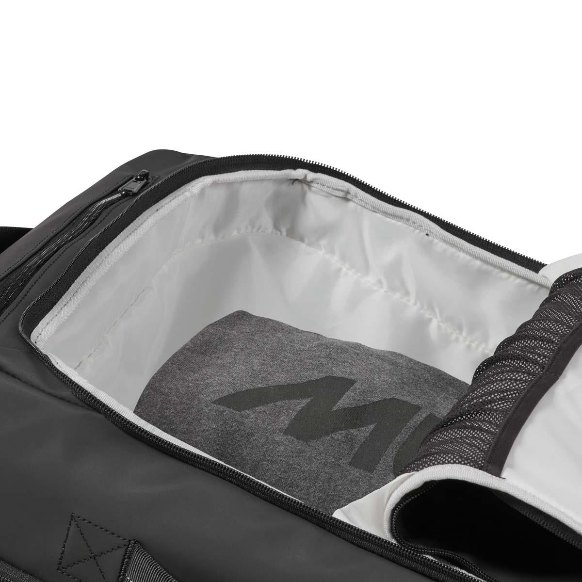Black Musto 40L Wheeled Backpack inside