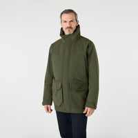 Deep Green Musto Mens Outdoor Country Westmoor Waterproof Coat On Model
