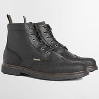 BLACK Barbour Mens Barmoor Brogue Boot SET