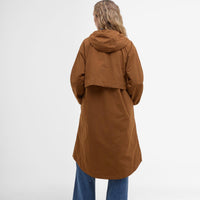 Rust Brown Barbour Womens Naboo Showerproof Jacket Back