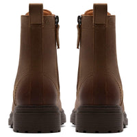 Walnut Leather Clarks Womens Orinoco3 Style Lace-Up Boots Heel