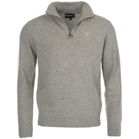 Light Grey Marl Barbour Mens Essential Lambswool Half Zip Sweater