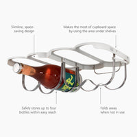 Light Stone Joseph Joseph Cradle Foldable Under-Shelf Wine Rack Features