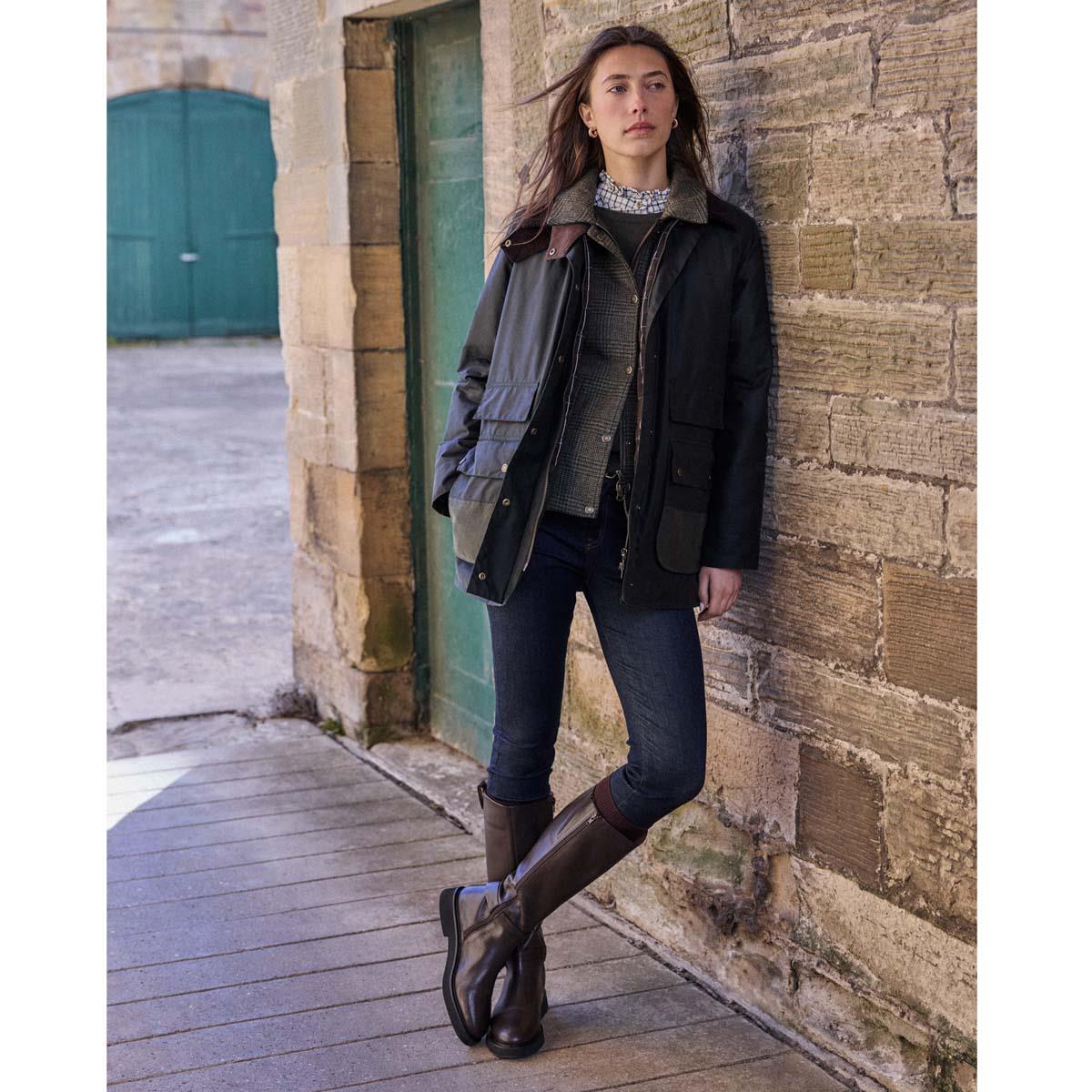 Dark Choc Barbour Womens Theodora Riding Boot LS2