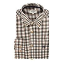 Hoggs Of Fife Mens Garvock Cotton Twill Herringbone Check Shirt