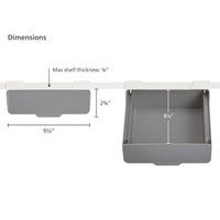 Dark Grey Joseph Joseph CupboardStore Under-shelf Drawer dimensions