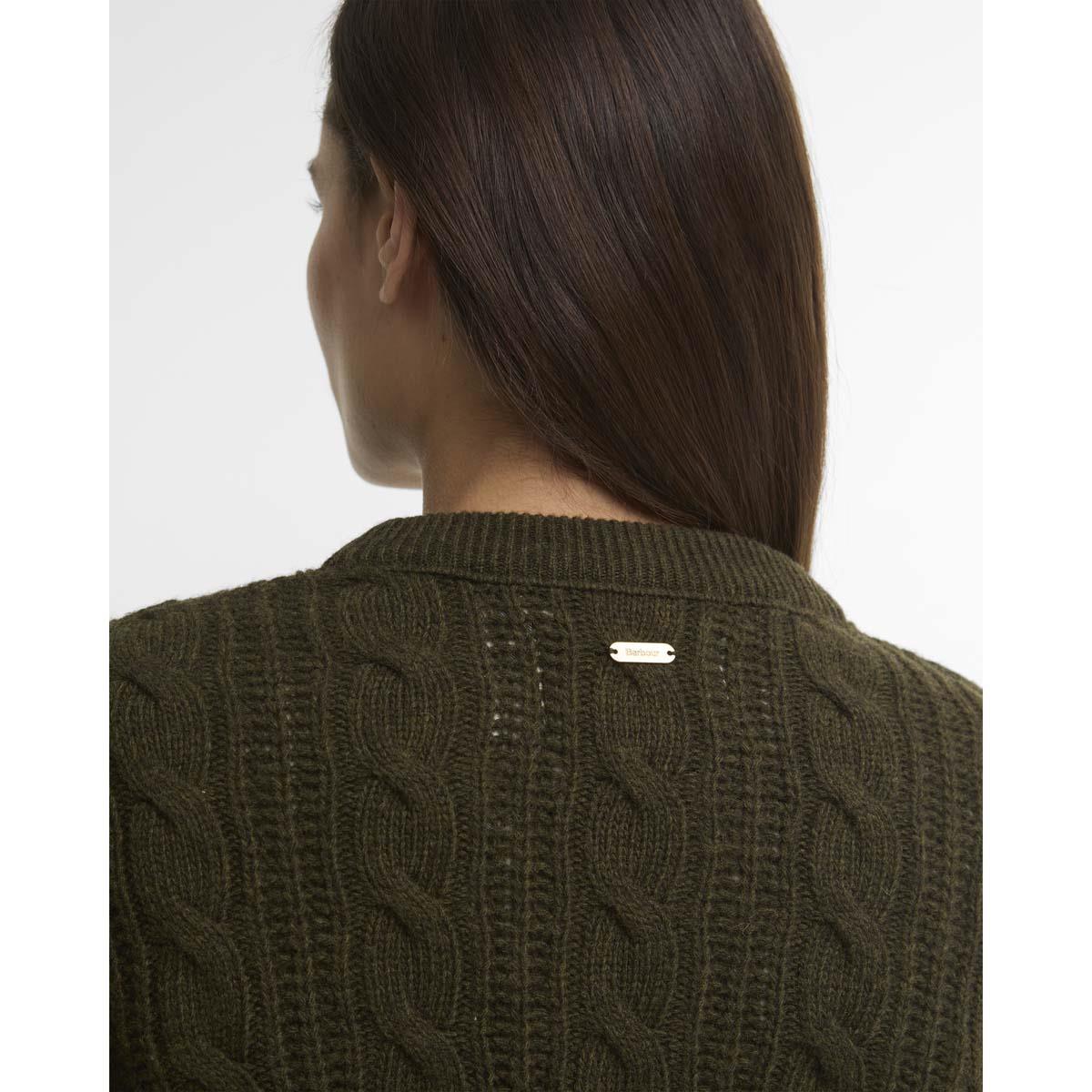 OLIVE Barbour Womens Joan Knitted Jumper TAG