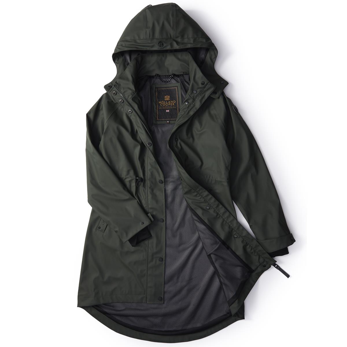 Holland Cooper Womens Chartwell Rain Parka Evergreen
