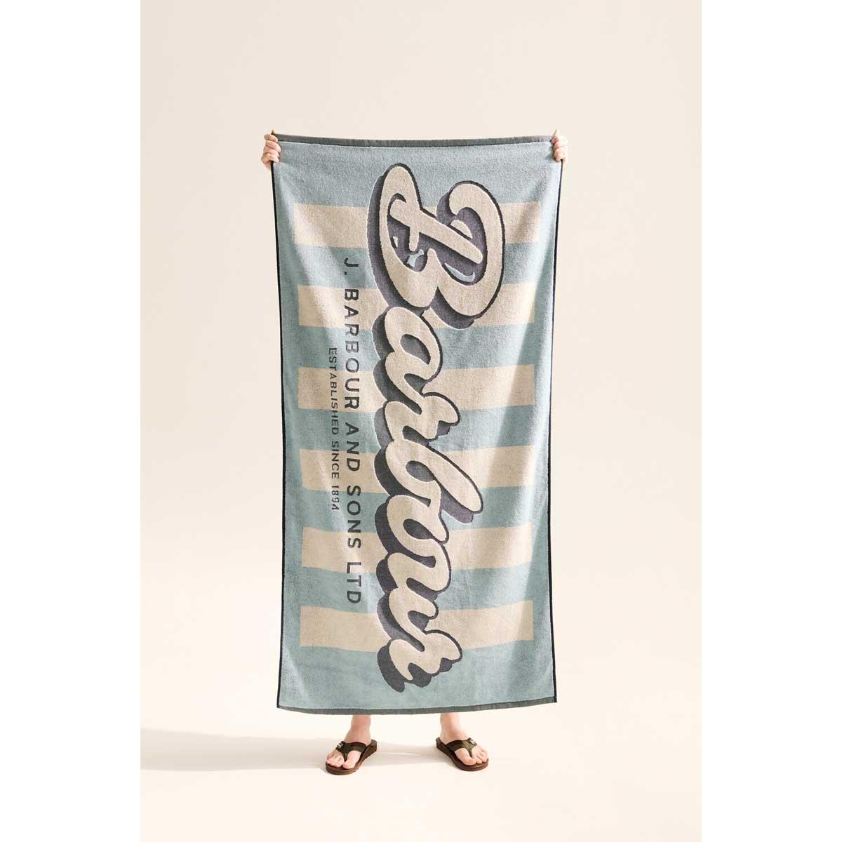 Surf Blue Logo Barbour Archive Beach Towel model