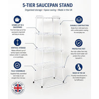 Delfinware 5 Tier Saucepan Stand