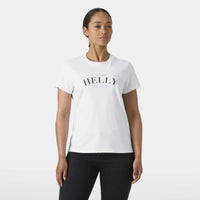 White Helly Hansen Womens Core T-Shirt 2.0 on model