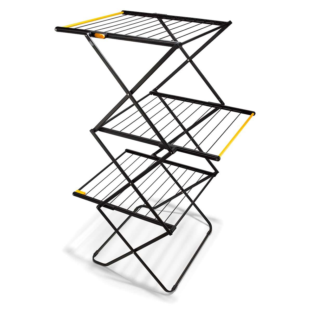 Black Joseph Joseph AirFrame Max 21m 3-Tier Clothes Airer