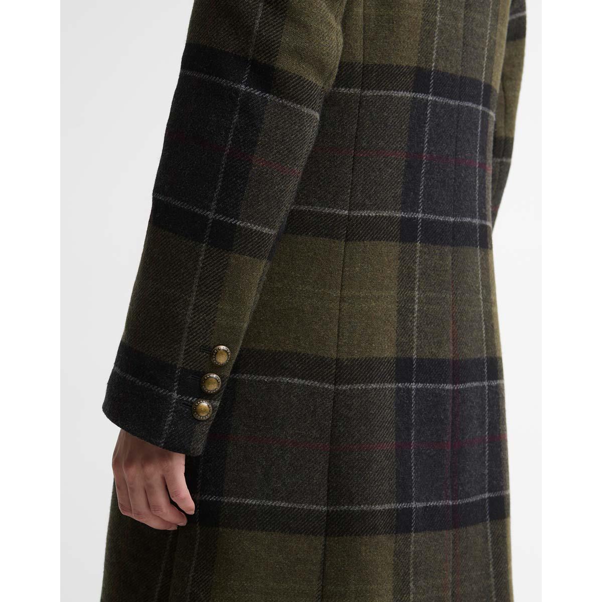 Barbour Womens Cottesmore Checked Wool Coat