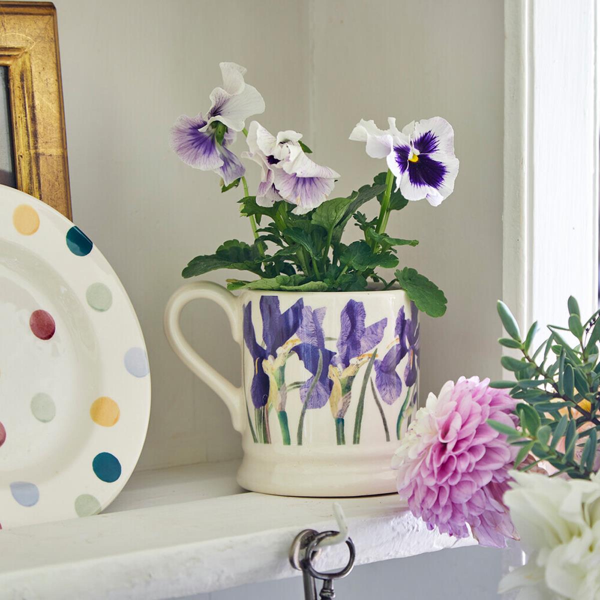 Emma Bridgewater Blue Iris Half Pint Mug