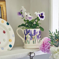 Emma Bridgewater Blue Iris Half Pint Mug Lifestyle