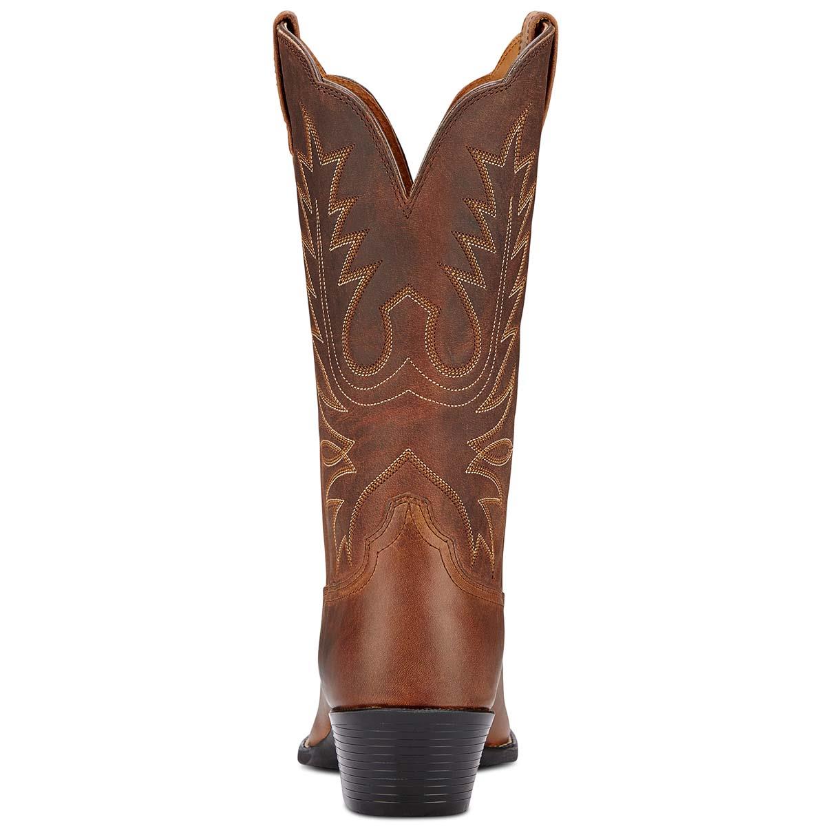 Distressed Brown Ariat Womens Heritage Western R Toe Boot Back