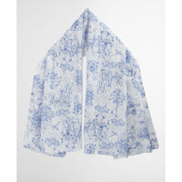 White Barbour Womens Wisteria Scarf flat