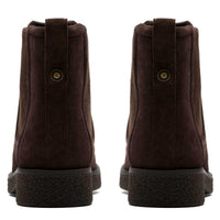 Dark Brown Suede Clarks Womens Nella Top Chelsea Boot Back