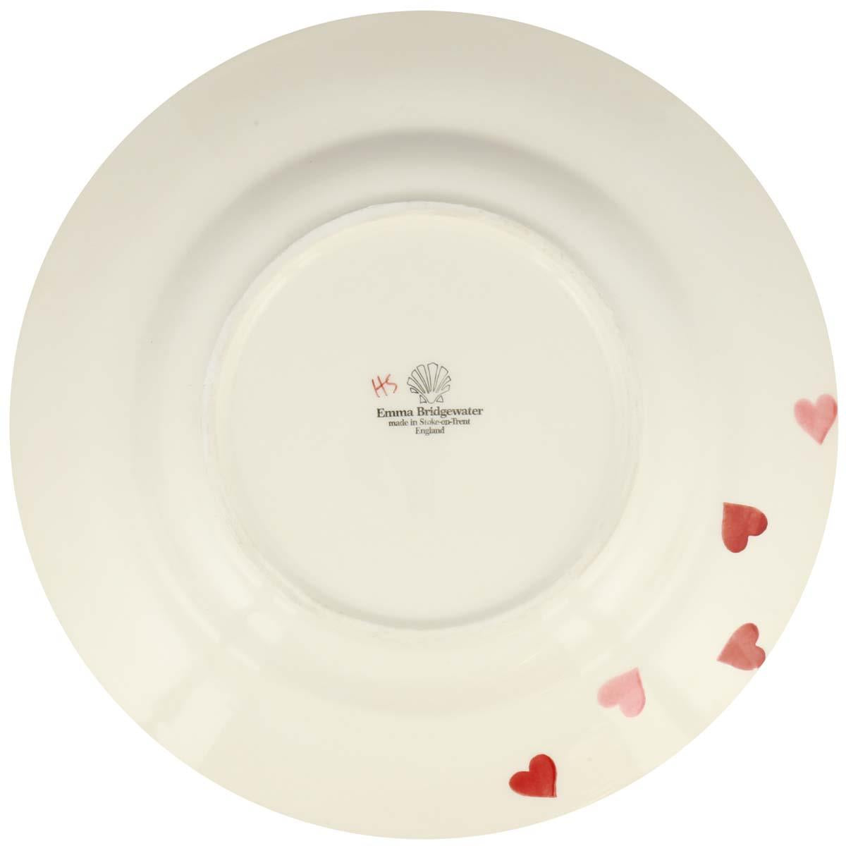 Emma Bridgewater Pink Hearts 10 1/2 Inch Plate BACK