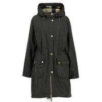 Fern/Ancient Tartan Barbour Womens Marcy Wax Parka