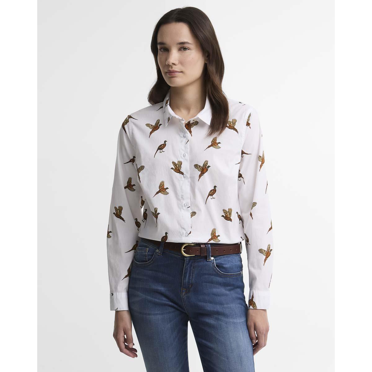 Multi Bird Barbour Womens Brambles Shirt Front