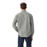 White Navy Green R.M. Williams Mens Quinn Classic Poplin Shirt back