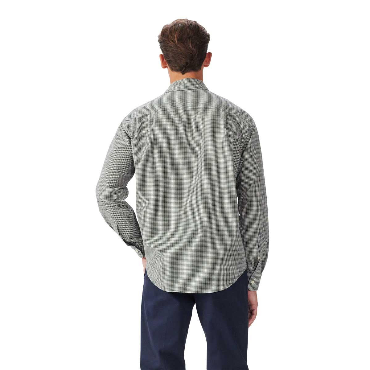 White Navy Green R.M. Williams Mens Quinn Classic Poplin Shirt back