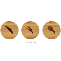 Bamboo Joseph Joseph DrawerStore Bamboo Cutlery Organiser SYMBOLS