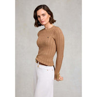 Holland Cooper Womens Seattle Cable Crew Neck Knitted Jumper