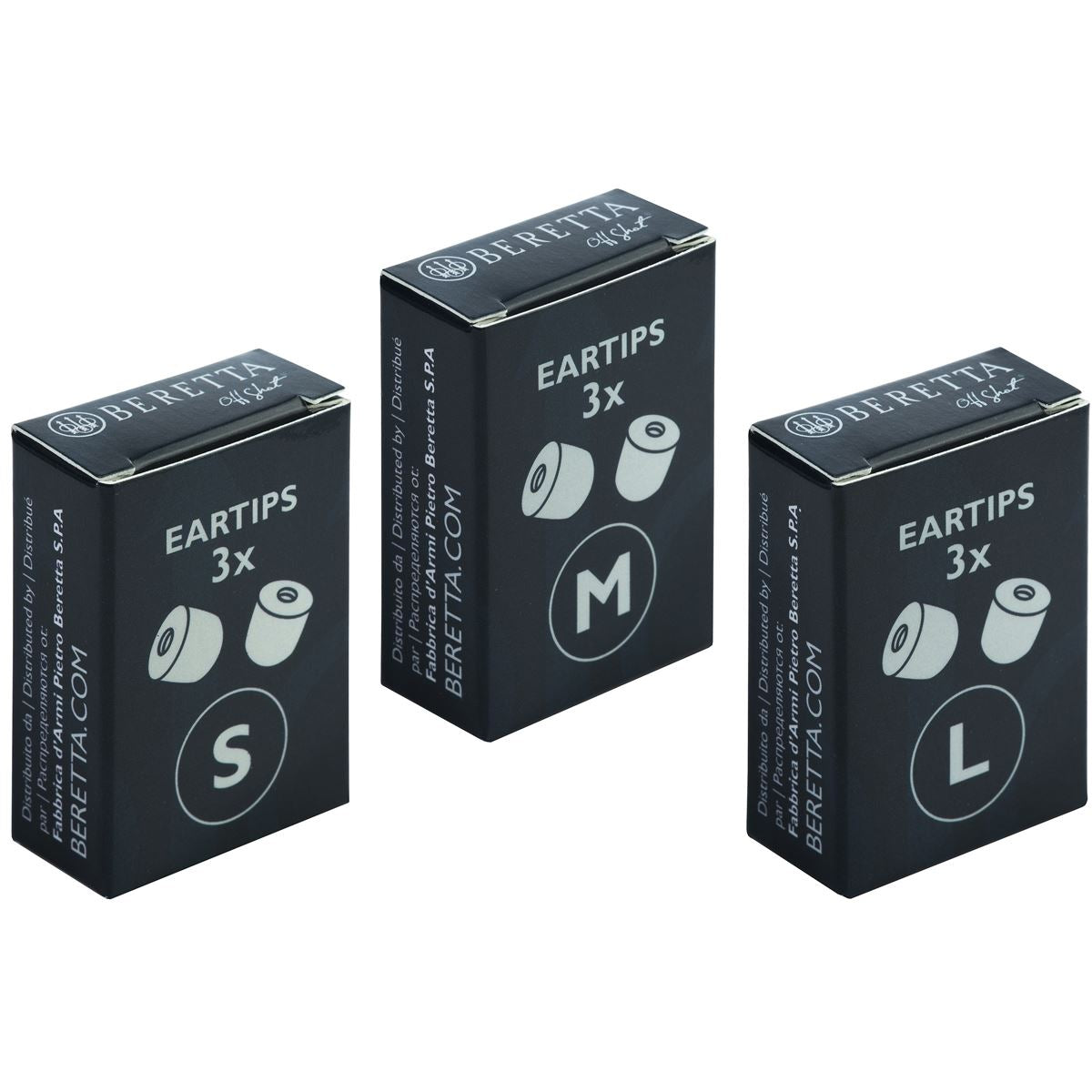 Black Beretta Mini Head Set Ear Tips