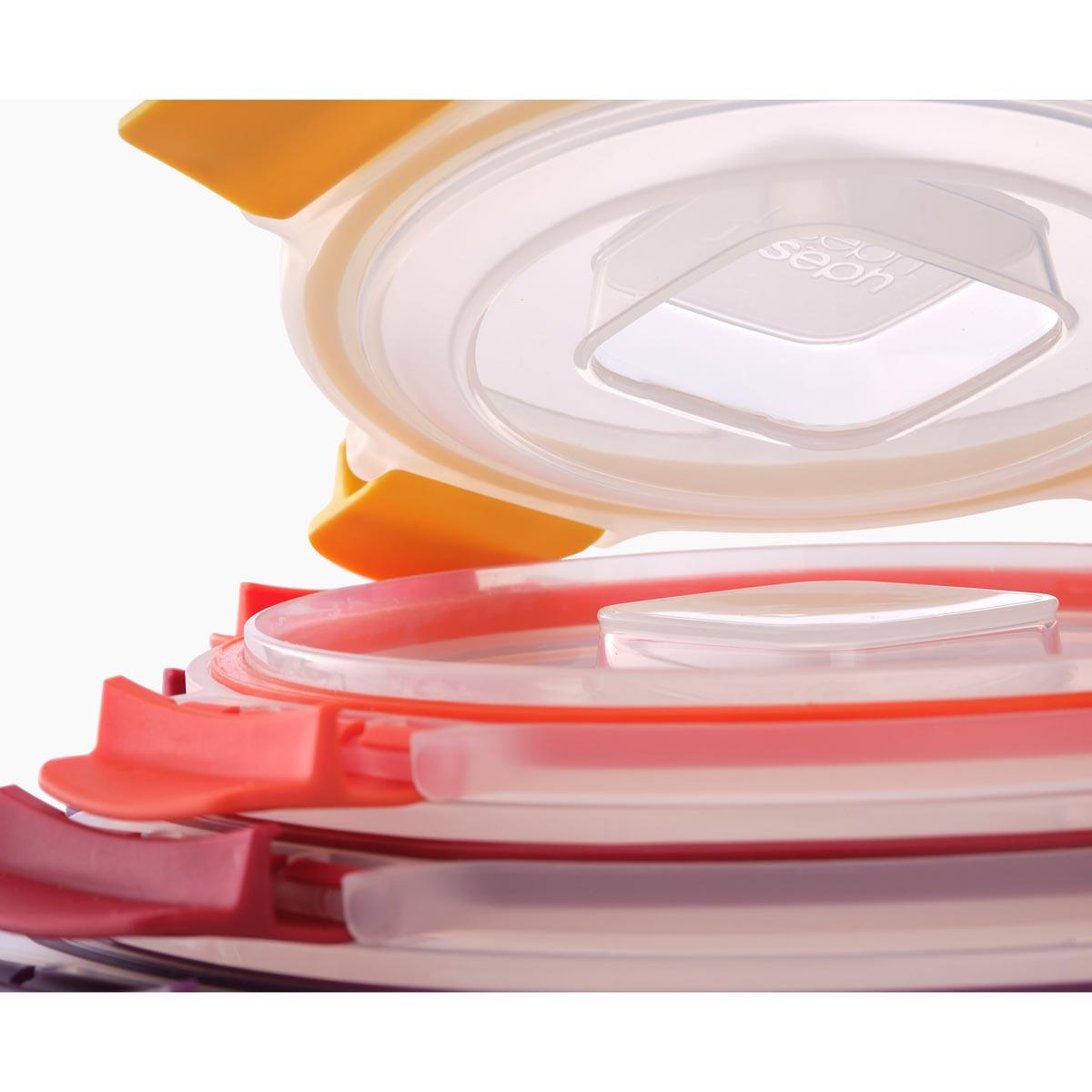 Joseph Joseph Nest Lock Round 4-piece Food Container Set Stacking Lids