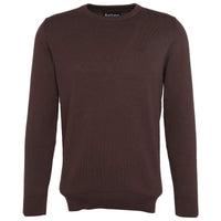 Bitter Choc Barbour Mens Pima Cotton Crew Neck Jumper